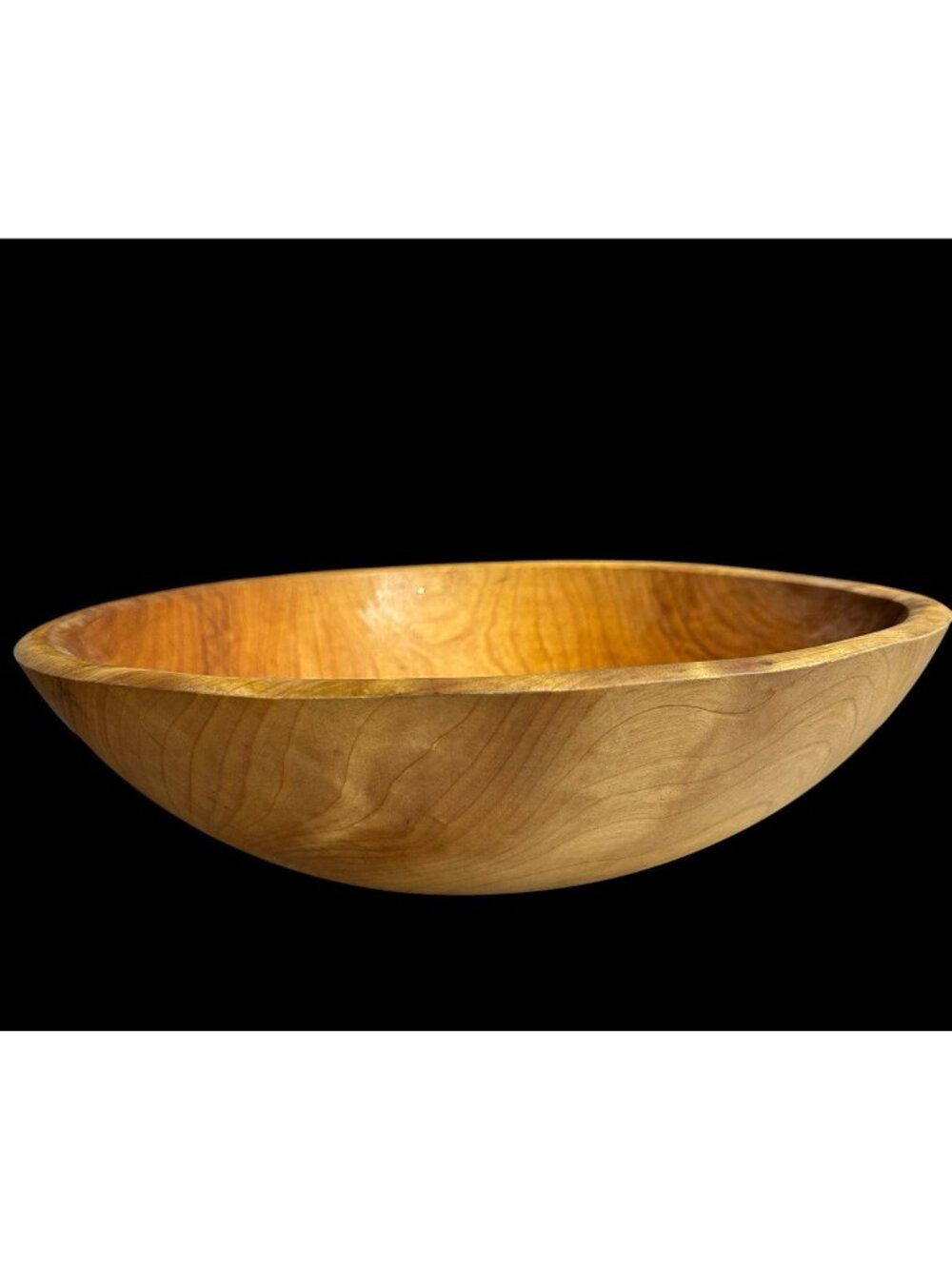 CG Granville Vermont Turned Wood Out of Round Dough Bowl 14" Rustic Farmhouse